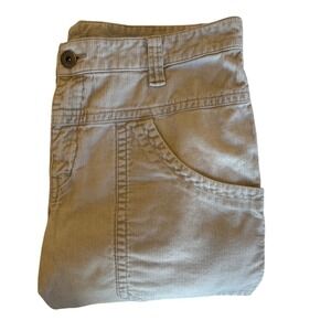 UNITED COLORS BENETTON Ivory Corduroy High Rise Pants Women 12 Tall Vintage Wide